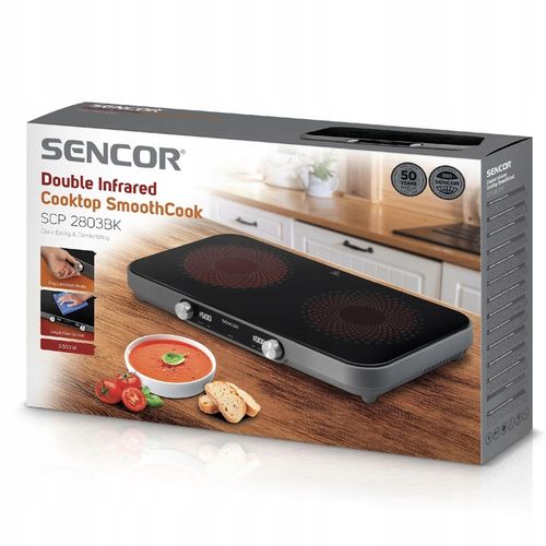 Kuchenka elektryczna przenośna ceramiczna 3500W 2 PALNIKI Sencor SCP na Arena.pl