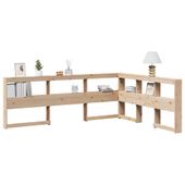 Regał na książki z zagłówkiem 135 cm lite drewno sosnowe