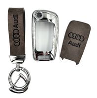 3w1 Audi ETUI na kluczyk pilot + BRELOK skórzany Audi A3 A4 A6 A7 A8