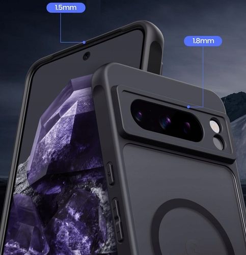 ETUI WZMACNIANE 360° do GOOGLE PIXEL 8 PRO | MAGSAFE CASE | CZARNY MAT na Arena.pl