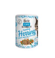 brit care cat snack superfruits herring 100g