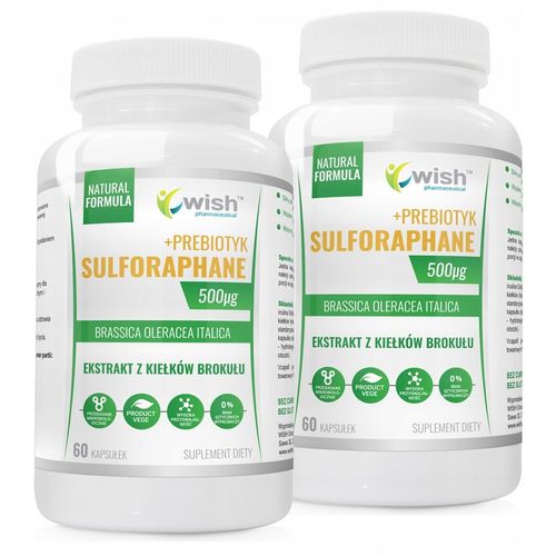 Sulforafan 500µg Ekstrakt z kiełków Brokułu 2x60k na Arena.pl