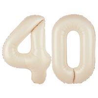 Balony foliowe liczba 40 kremowy 100 cm