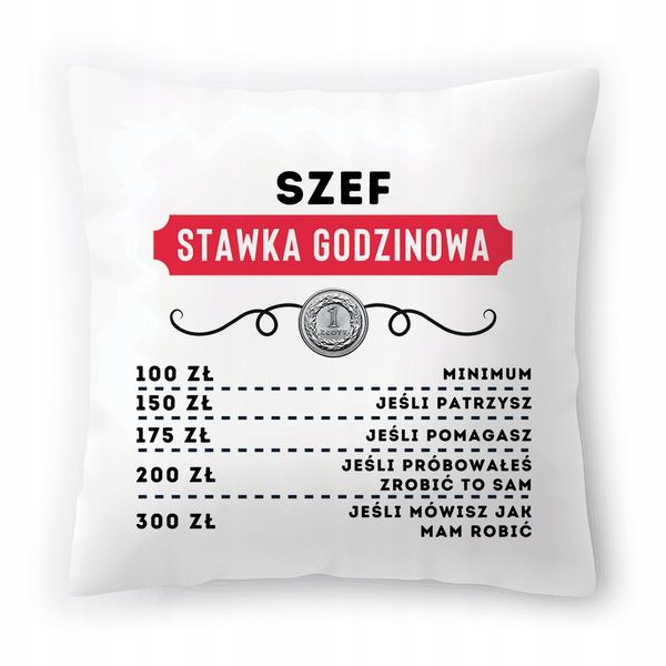 Dla Szefa Poduszka Na Urodziny Na Prezent Z Nadrukiem Ze Zdjęciem zdjęcie 1