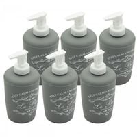 Zestaw sześciu dozowników do mydła PROVENCE szary