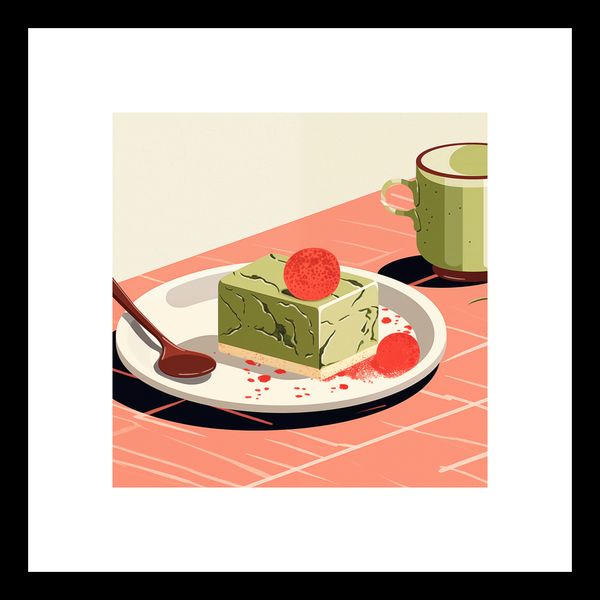 Plakat 20x20cm Deser Matcha zdjęcie 3