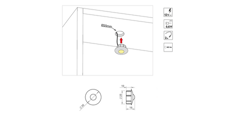 Zestaw podświetlenie mebli 5 x oprawa LED Iris 12V DC biała ciepła na Arena.pl