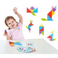 TOOKY TOY Drewniane Puzzle Tangram Ukladanka Ma