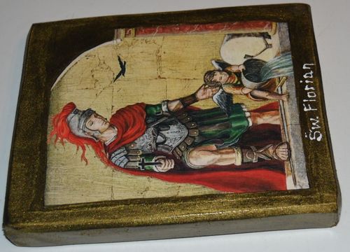 Ikona Święty Florian patron strażaków, hutników i koksowników, kominiarzy na Arena.pl