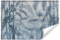 Fototapeta Do Salonu Beton Mural Liście TROPIKALNE Abstrakcja 135cm x 90cm