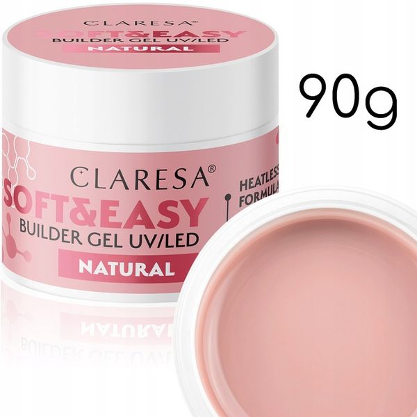 CLARESA Żel SOFT&EASY BUILDER GEL NATURAL 90G zdjęcie 1