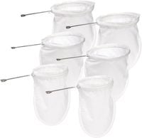 Zestaw 6 Bawełnianych Worków do Filtracji Mleka Kawy Soku 3 Rozmiary