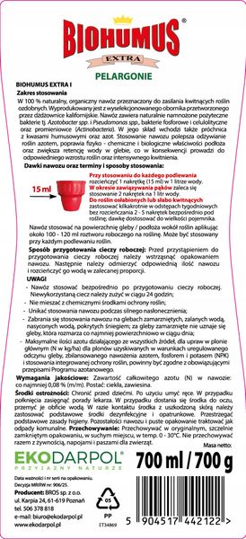 ekodarpol biohumus extra pelargonia 0,7l zdjęcie 15