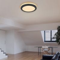 LAMPA sufitowa LASSE 12379-24B Globo okrągła OPRAWA metalowa LED 24W 3000K - 6500K plafon czarny