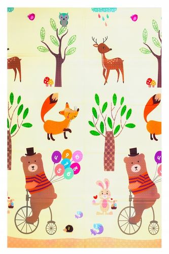 DWUSTRONNA MATA PIANKOWA SKŁADANA DLA DZIECI 180X120 UROCZE ŻYRAFY MIARKA na Arena.pl