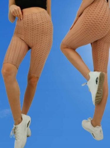 SPODENKI PUSH UP karbowane Kolarki legginsy MIEGO rozmiar L/XL BEŻOWE na Arena.pl