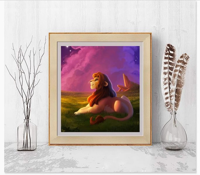 Haft Diamentowy 5D DIY Król Lew Simba zdjęcie 3