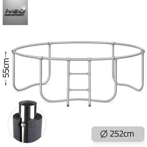 Trampolina ogrodowa 8ft/252cm z siatką zewnętrzną i drabinką Neo-Sport na Arena.pl