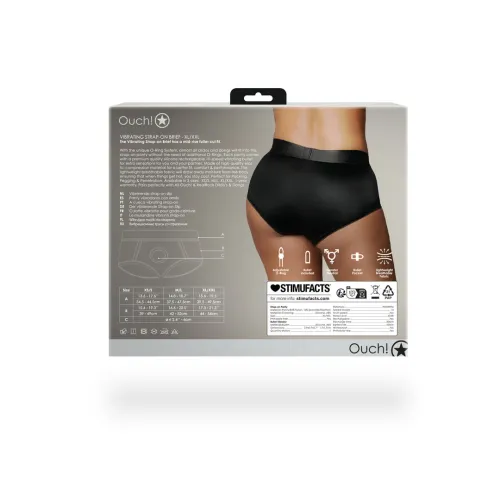 ouch! vibrating strap-on briefs xl/xxl - system o-ring, 10 trybow na Arena.pl