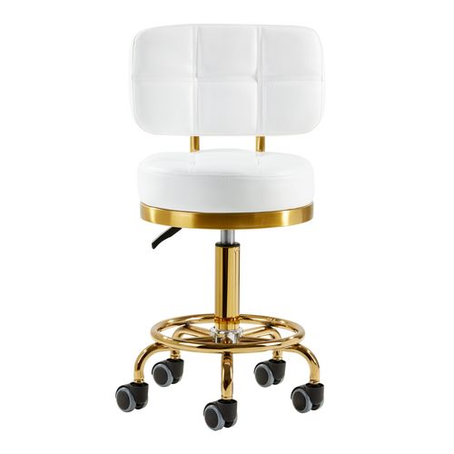 Taboret kosmetyczny Gold AM-830 Biały na Arena.pl