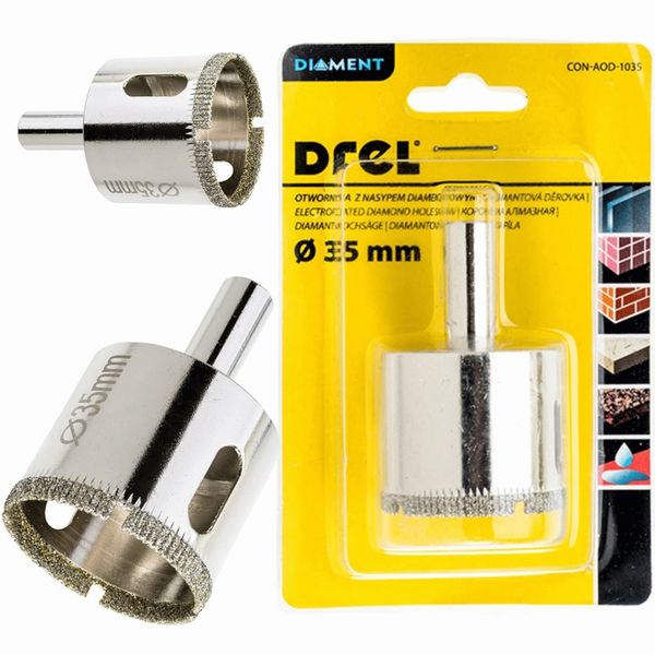 OTWORNICA DIAMENTOWA KORONKA DO GRESU PŁYTEK 35mm zdjęcie 1