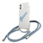 Guess GUHCP12SCRTVSBL iPhone 12 mini 5,4" niebieski/blue hardcase Script
