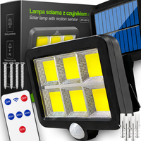 LAMPA SOLARNA OGRODOWA ULICZNA ZEWNĘTRZNA LED Z CZUJNIKIEM RUCHU ZMIERZCHU