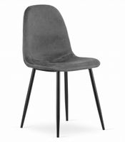 Krzesło COMO - ciemny szary aksamit x 4
