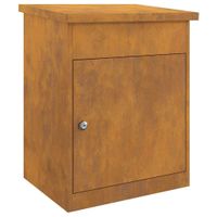 Skrzynka na przesyłki Rdzawy 44 x 35 x 59 cm stal kortenowska