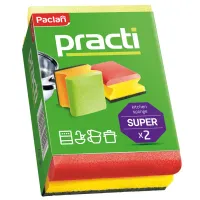 gąbki do zmywania naczyń profilowane paclan 2 szt.
