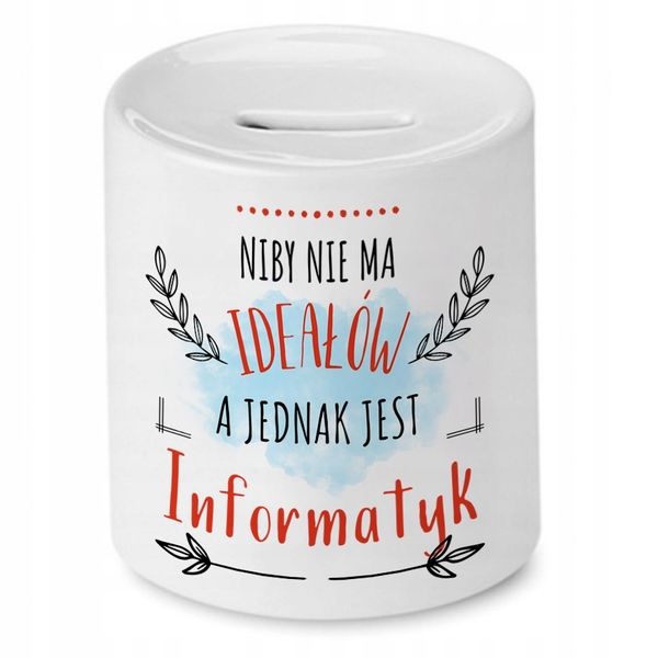 Skarbonka Dla Informatyka Na Imieniny Prezent Z Nadrukiem Ze Zdjęciem zdjęcie 1