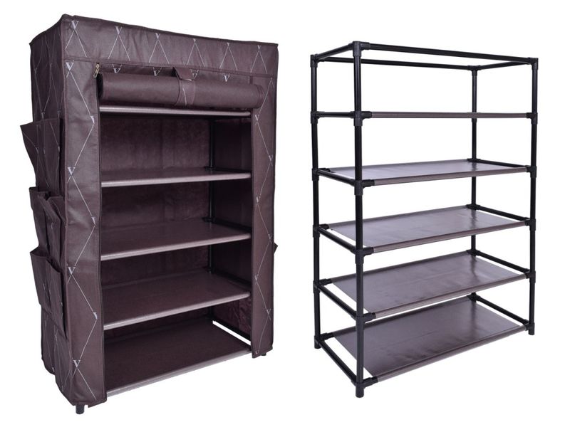 Szafka tekstylna na obuwie Vitto - brąz zdjęcie 1