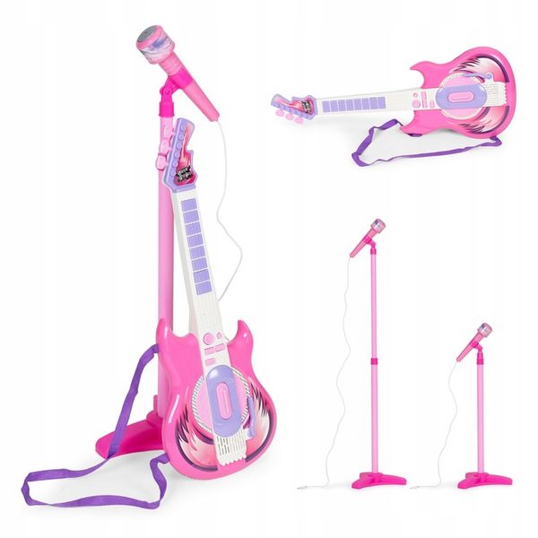 GITARA ELEKTRYCZNA MIKROFON STATYW DLA DZIECI MP3 zdjęcie 10