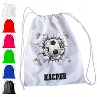 WOREK PLECAK SPORTOWY NA WF DLA DZIECI - PIŁKA NOŻNA + IMIĘ! GOL FUTBOL GRA