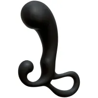 doc johnson optimale p-massager czarny silikonowy masażer intymny