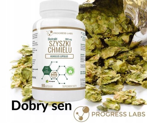 Chmiel 300mg Relaks Dobry Sen Uspokojenie VEGE 90k na Arena.pl