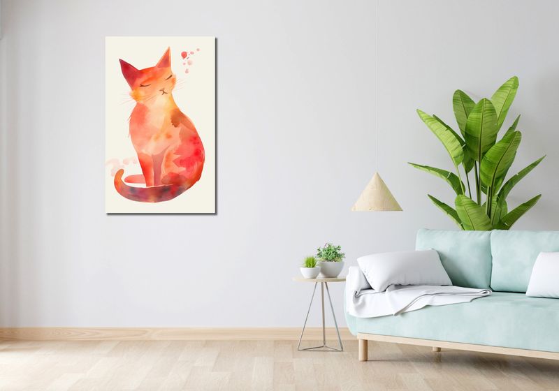 Obraz 60x100cm Akwarelowy Kot zdjęcie 2