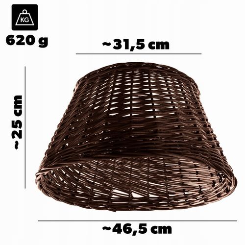 OSŁONA WIKLINOWA NA STOJAK POD CHOINKĘ 45 cm OSŁONKA KOSZ STOJAKA BRĄZOWY na Arena.pl