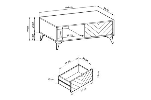Stolik kawowy DIAMOND L104 na Arena.pl