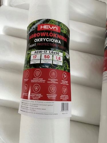 Agrowłóknina biała otulina okryciowa HEVA 1,6x50m 17g wiosenna zimowa UV2% na Arena.pl