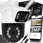 KAMERA ZEWNĘTRZNA OBROTOWA IP WIFI ICSEE ZOOM DWA OBIEKTYWY 3MPx ULTRA HD
