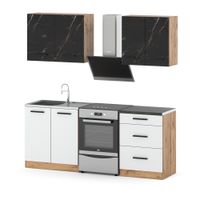 Kuchnia nowoczesna modułowa zestaw z blatem 2m wotan san sebastian biały