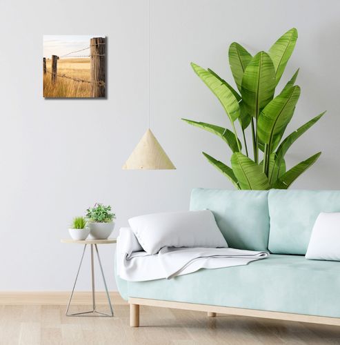 Obraz 30x30cm Płot na Polu na Arena.pl