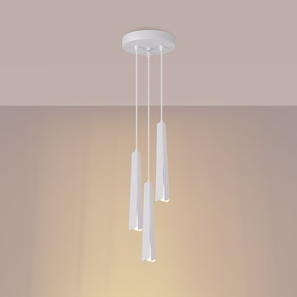 Lampa wisząca PRYSM 3P biała zdjęcie 3