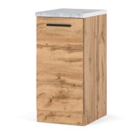 szafka kuchenna stojąca z blatem drewniana modułowa blande 40cm dąb wotan