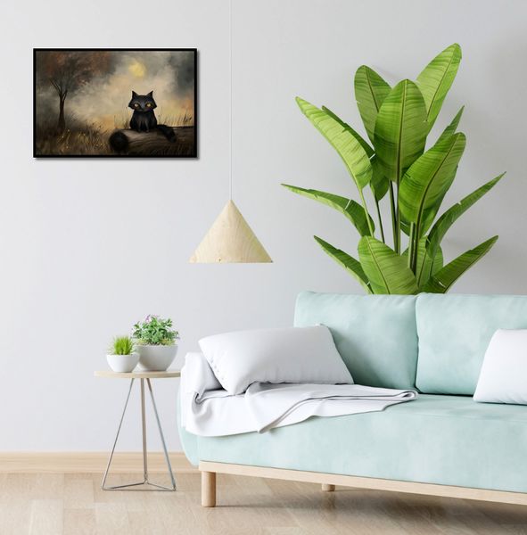 Plakat 60x40cm Czarny Kot zdjęcie 4