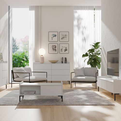 Szafka RTV stojąca Liam 180 Biała na Arena.pl