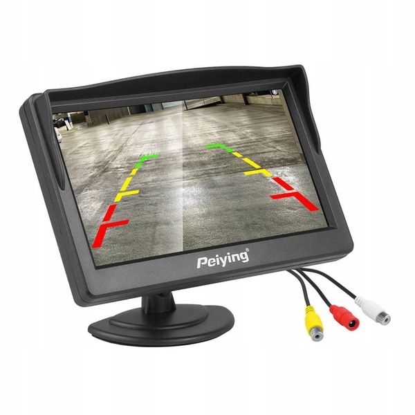 Monitor samochodowy 5'' 12V do kamer Peiying zdjęcie 1