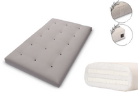 Materac 120x200 z lateksem - Pascall Futon Medium Duo Latex - Szary