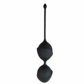 easytoys kulki gejszy black double - czarne kulki do treningu mięśni dna